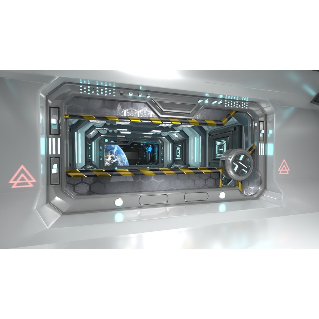 Sci-Fi Interior Scene 3D Model – Low Poly Game Asset, FBX, PBR - View 5