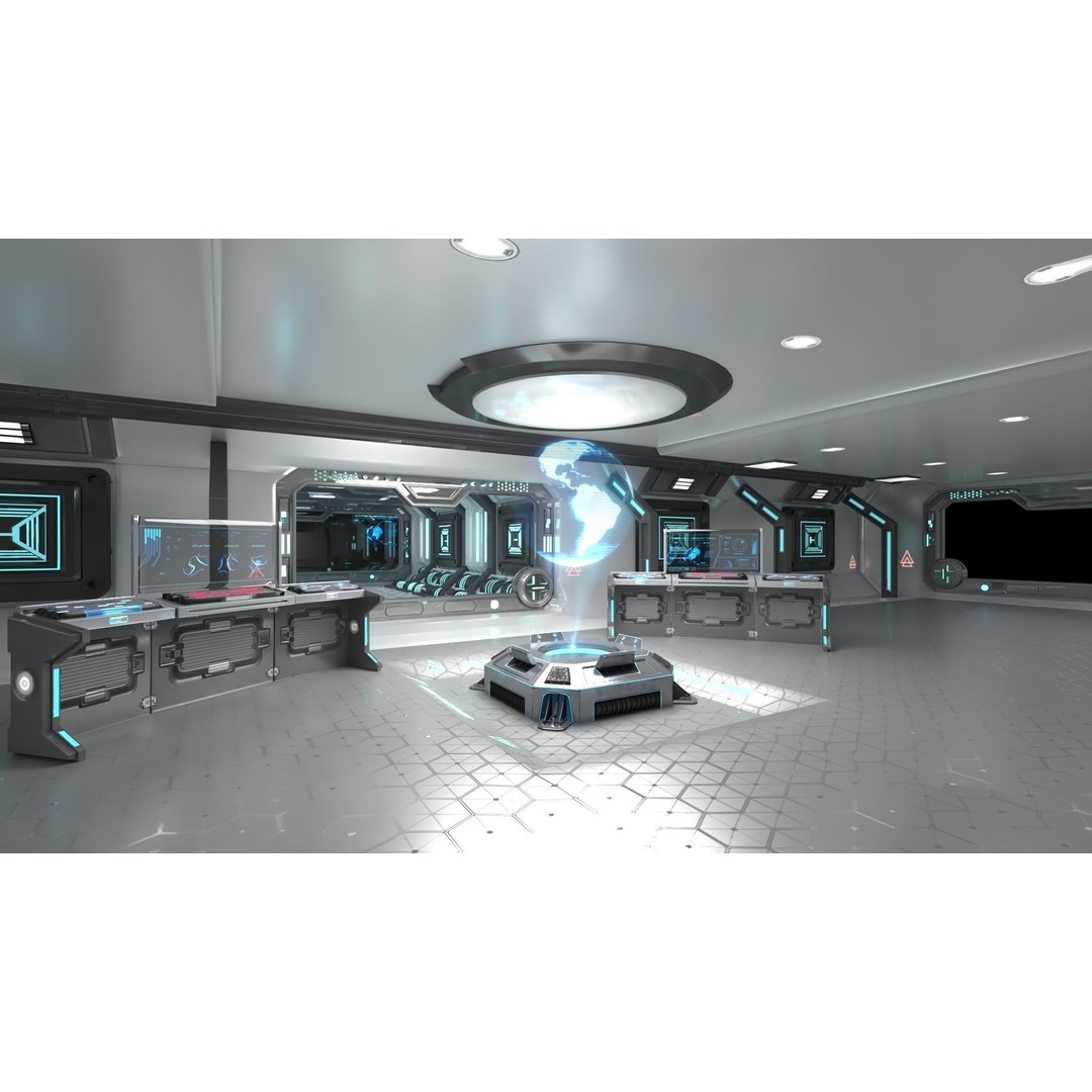 Sci-Fi Interior Scene 3D Model – Low Poly Game Asset, FBX, PBR - View 7