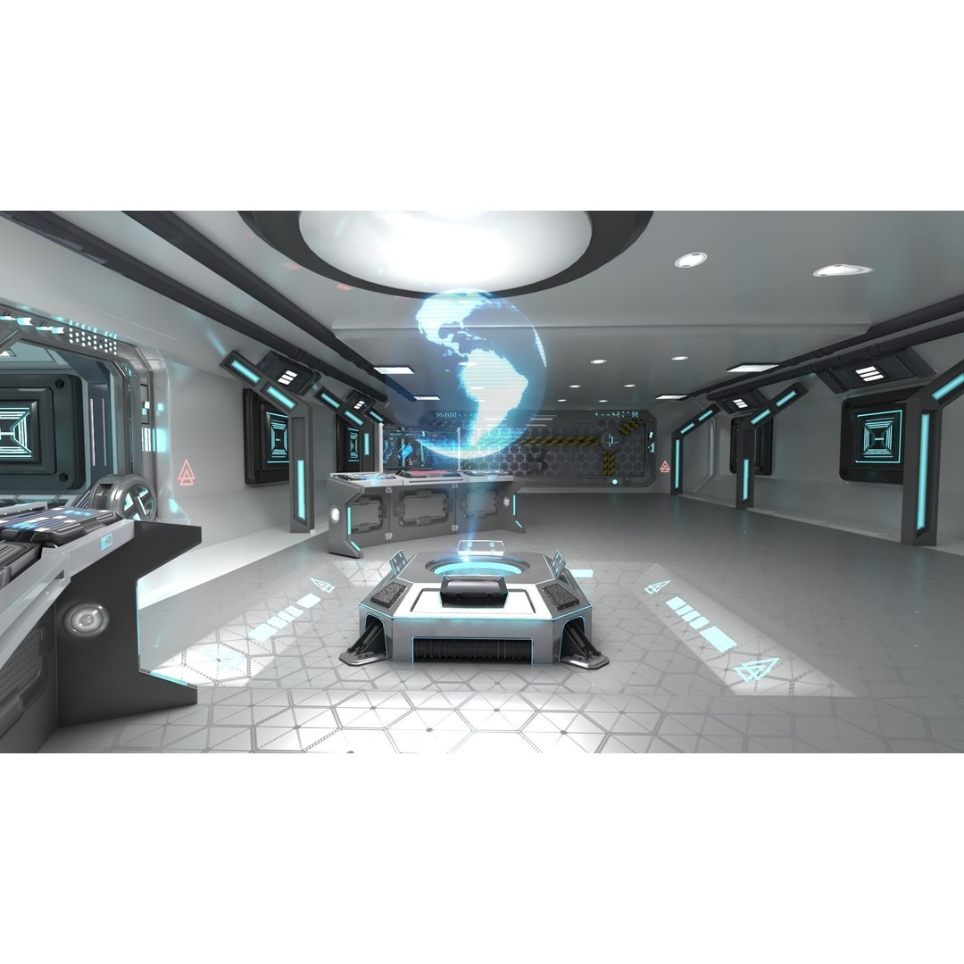 Sci-Fi Interior Scene 3D Model – Low Poly Game Asset, FBX, PBR - View 8