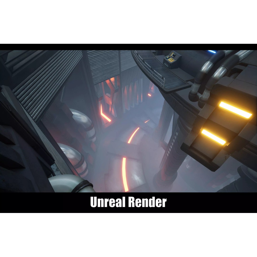 Sci-Fi Hanger 3D Model – Low Poly Modular Asset Pack, FBX - View 83