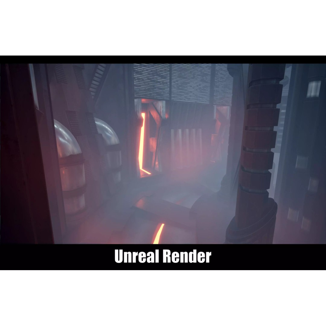 Sci-Fi Hanger 3D Model – Low Poly Modular Asset Pack, FBX - View 84