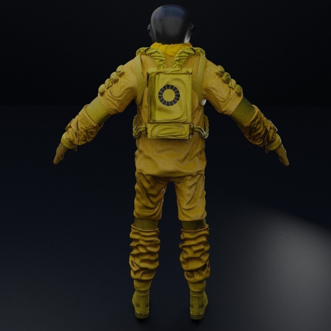 Spacesuit 3D Model – Low Poly Biohazard Character, FBX, OBJ - View 18