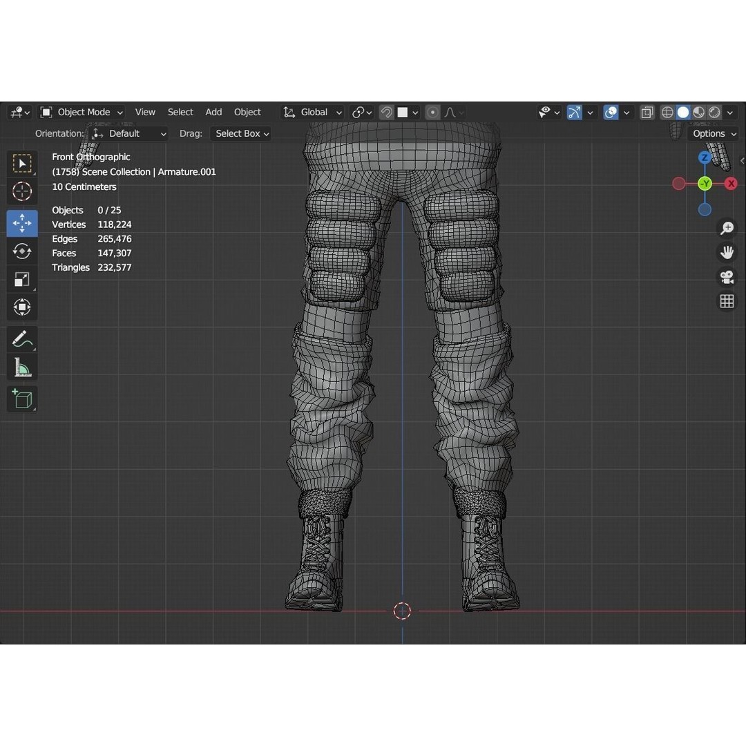 Spacesuit 3D Model – Low Poly Biohazard Character, FBX, OBJ - View 27
