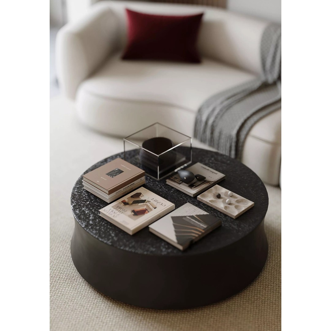 Warm Minimal Living Space 3D Model – Modern Sofa, PBR Textures, FBX - View 3