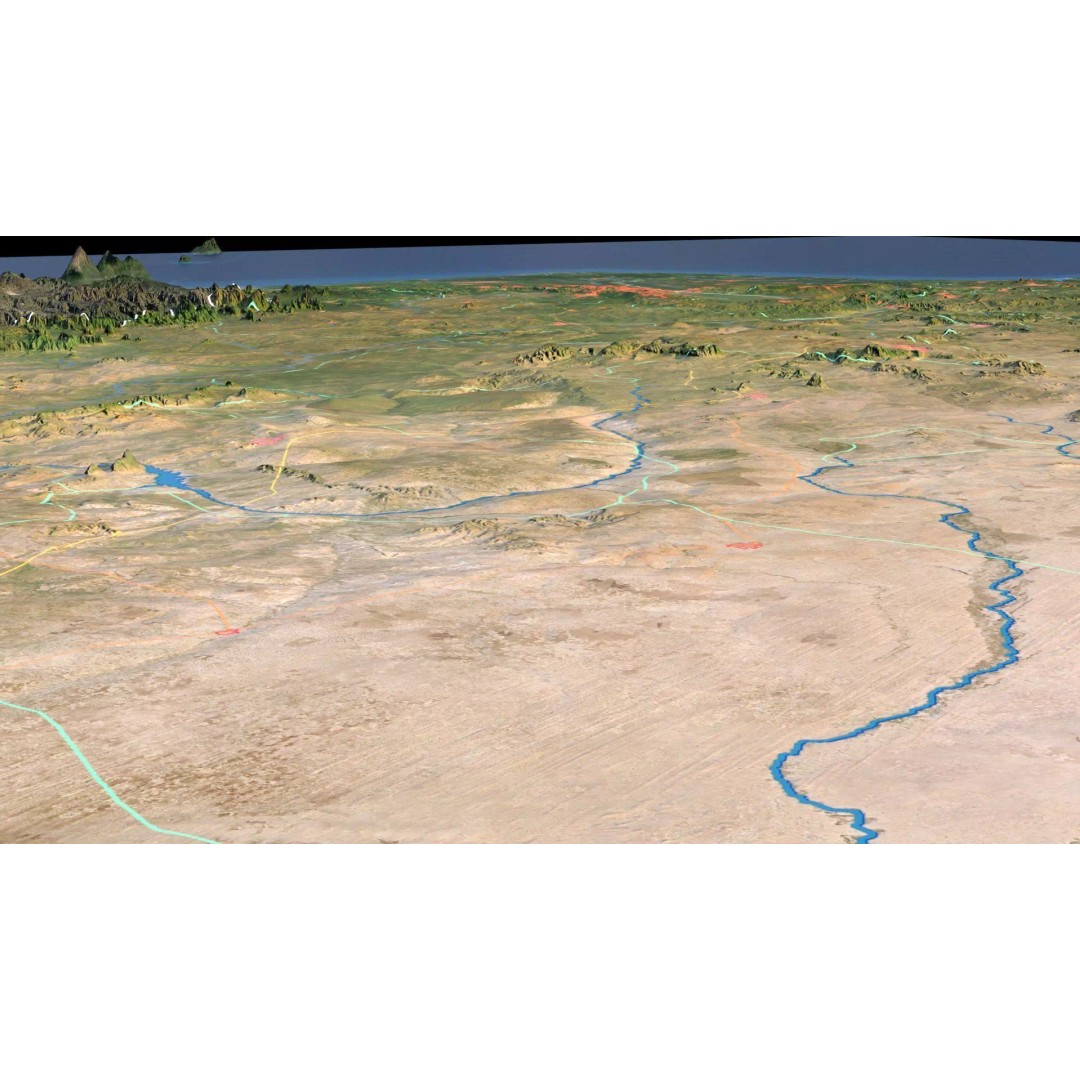 Nigeria Map 3D Model – Realistic Satellite Terrain, FBX/OBJ - View 10