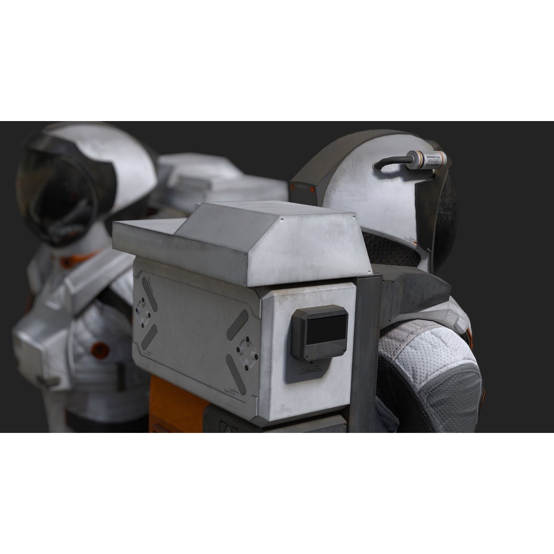MX02 Male Space Suit 3D Model – Low Poly Rigged Character, FBX - View 10