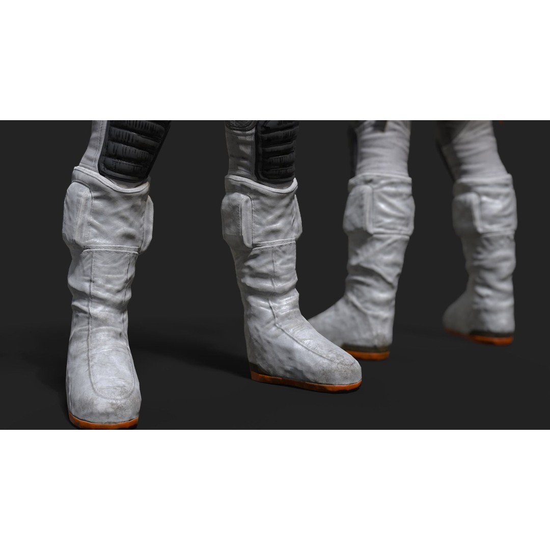 MX02 Male Space Suit 3D Model – Low Poly Rigged Character, FBX - View 11