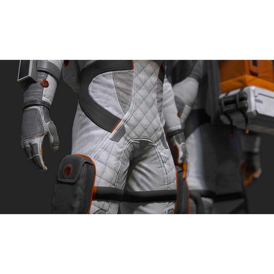 MX02 Male Space Suit 3D Model – Low Poly Rigged Character, FBX - View 12