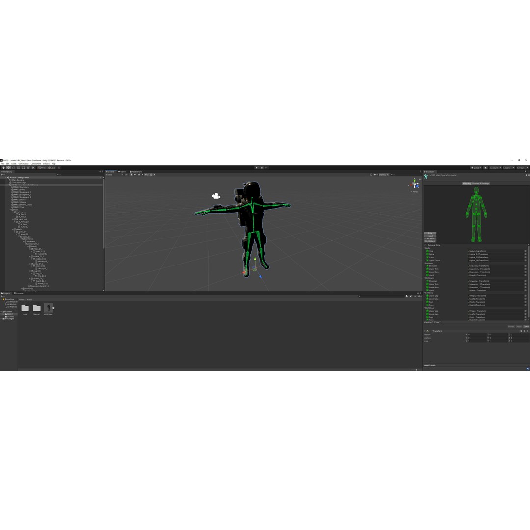 MX02 Male Space Suit 3D Model – Low Poly Rigged Character, FBX - View 15