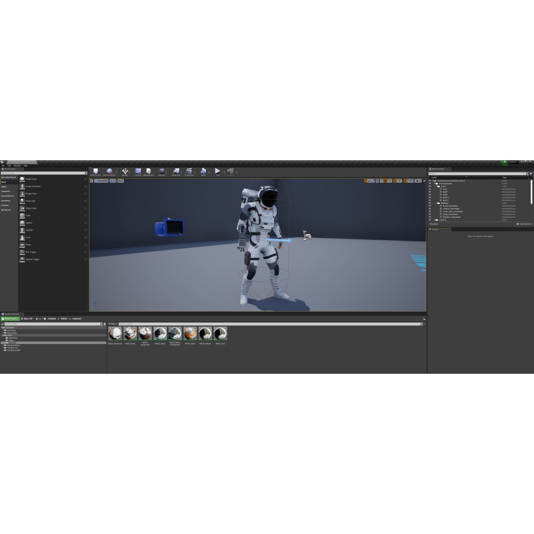 MX02 Male Space Suit 3D Model – Low Poly Rigged Character, FBX - View 18