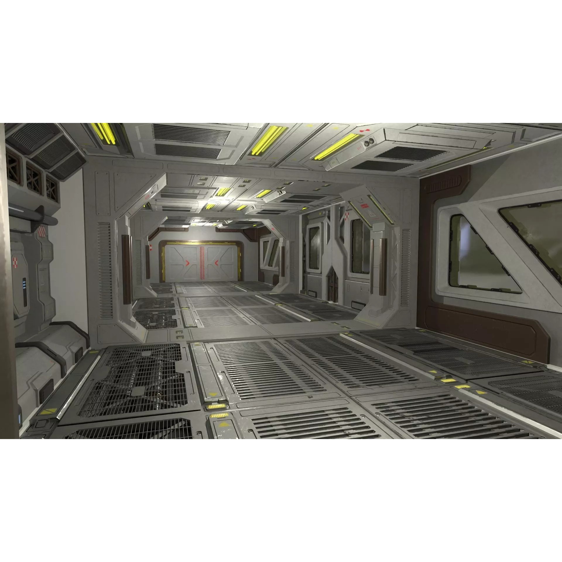 Architecture PBR Space Panels - Low-Poly Game-Ready 3D Model - View 2