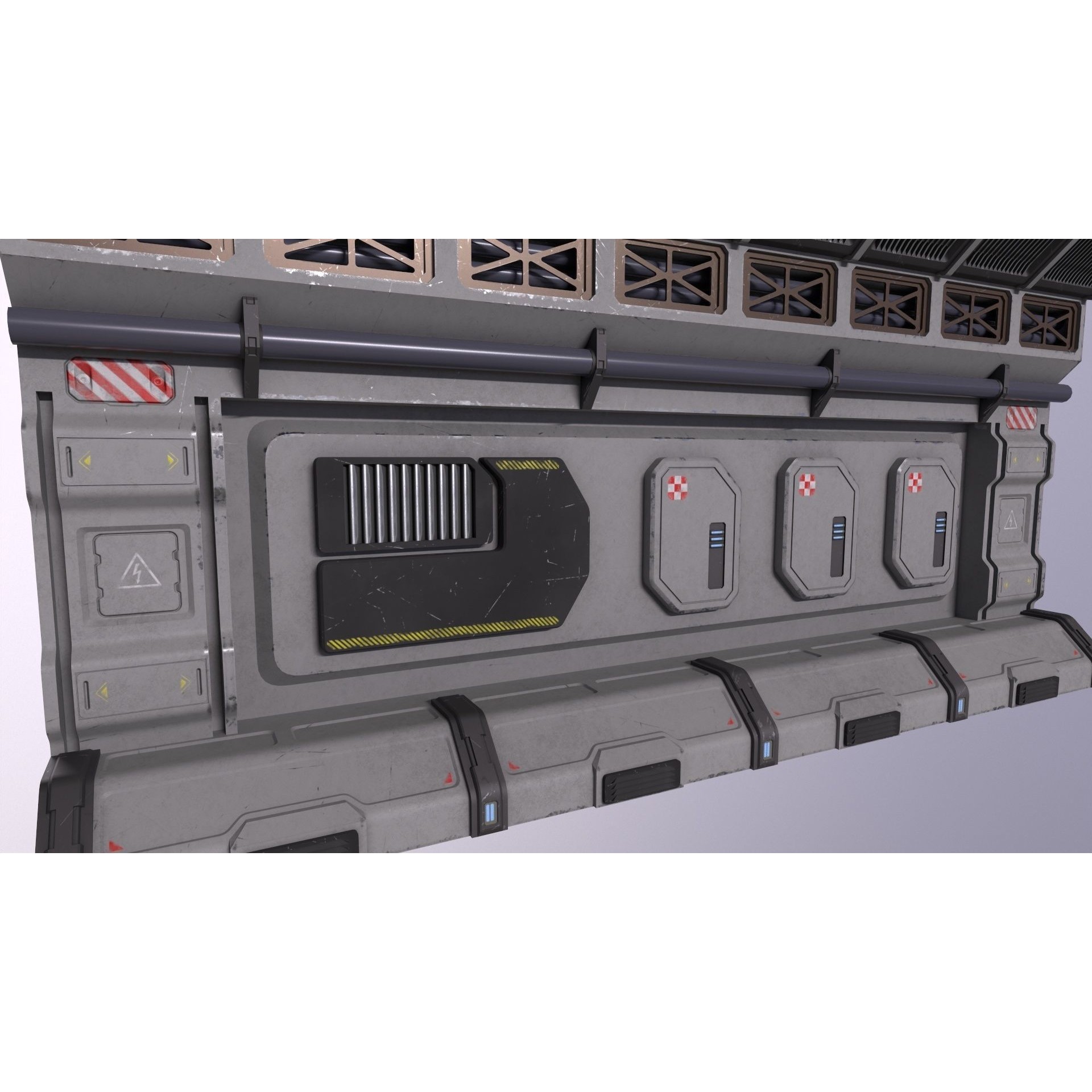 Architecture PBR Space Panels - Low-Poly Game-Ready 3D Model - View 24