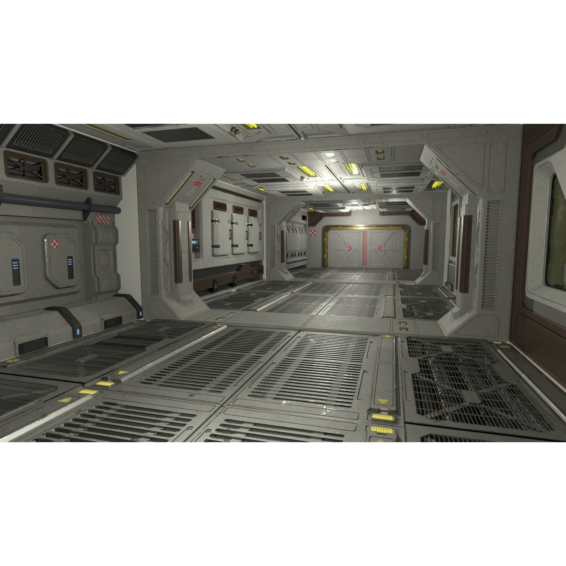 Architecture PBR Space Panels - Low-Poly Game-Ready 3D Model - View 3