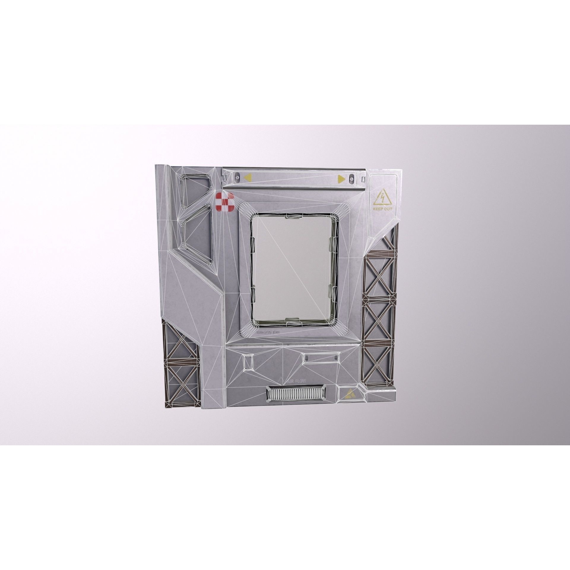 Architecture PBR Space Panels - Low-Poly Game-Ready 3D Model - View 32