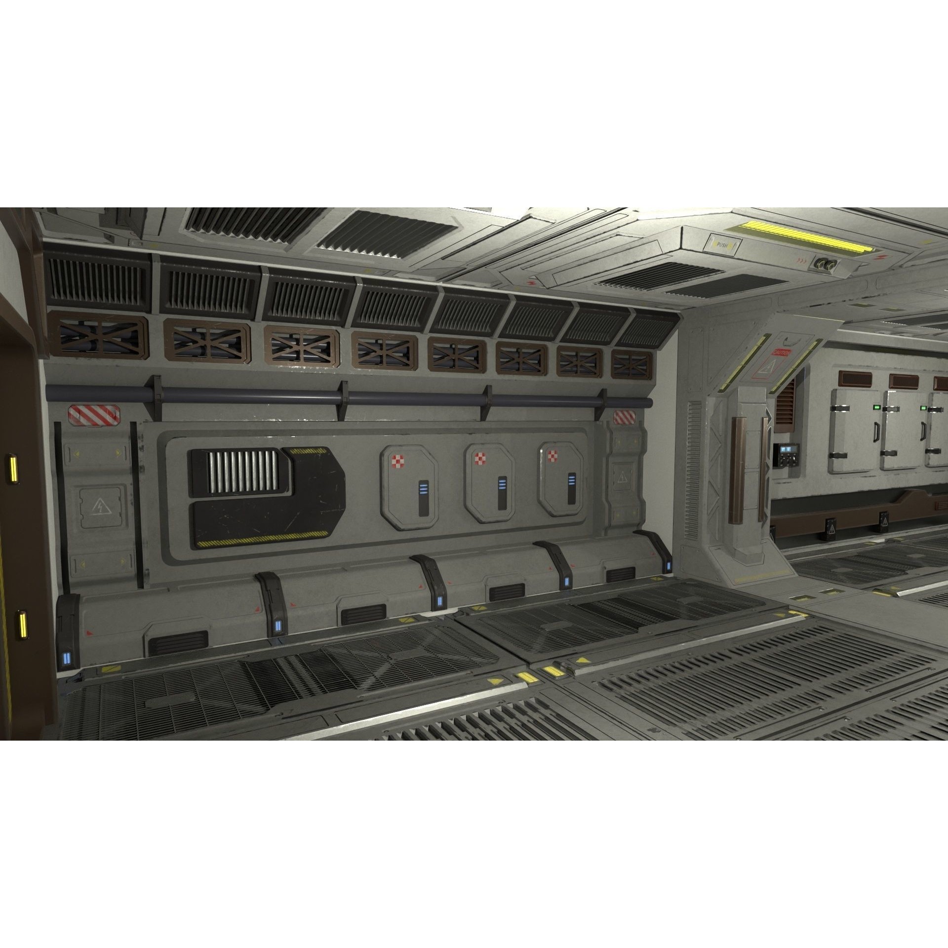 Architecture PBR Space Panels - Low-Poly Game-Ready 3D Model - View 6