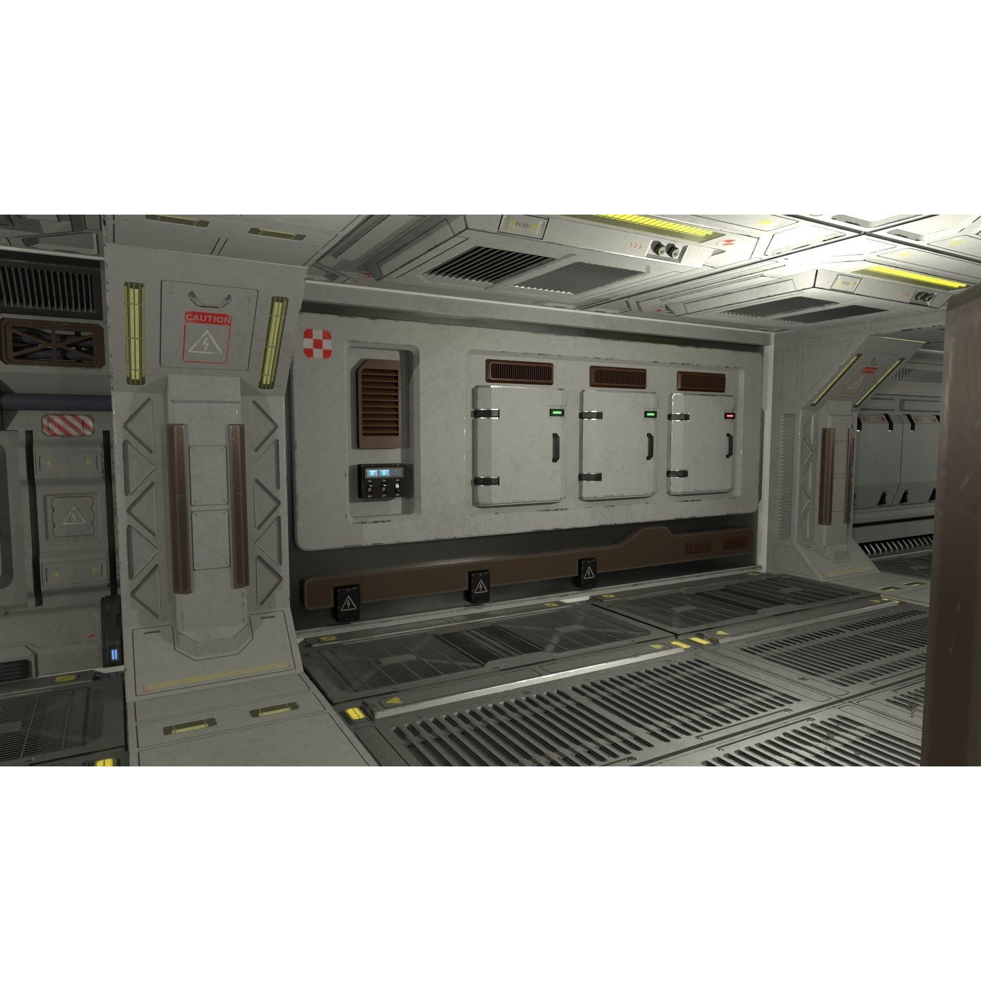 Architecture PBR Space Panels - Low-Poly Game-Ready 3D Model - View 7