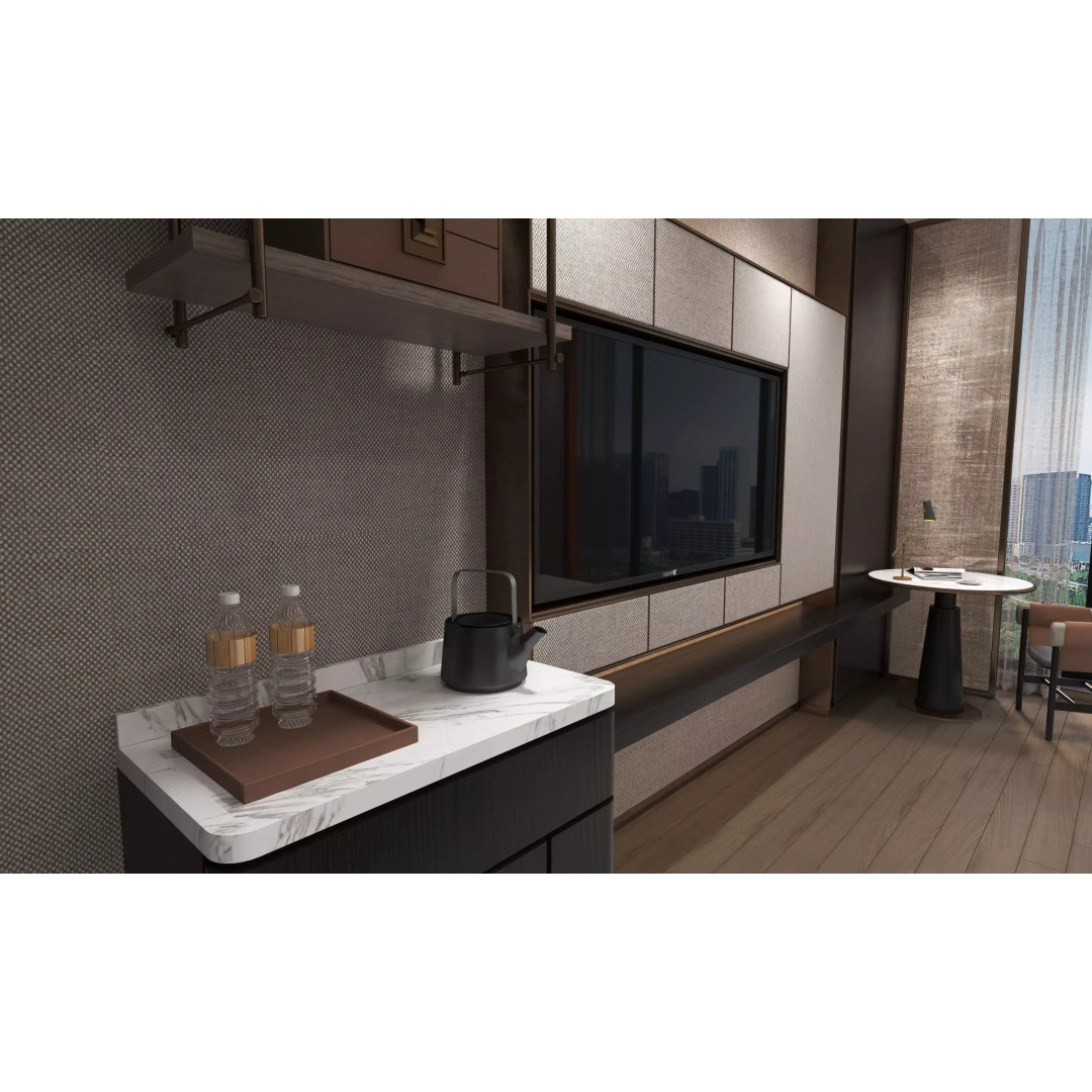 Hotel Bedroom 3D Model – Low Poly Interior with Textures, FBX, OBJ - View 11