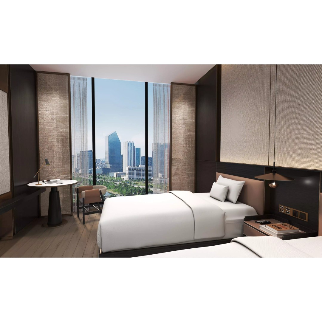 Hotel Bedroom 3D Model – Low Poly Interior with Textures, FBX, OBJ - View 3