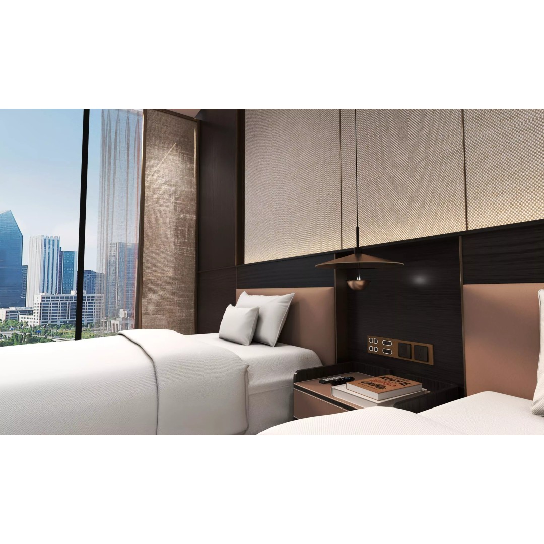 Hotel Bedroom 3D Model – Low Poly Interior with Textures, FBX, OBJ - View 6