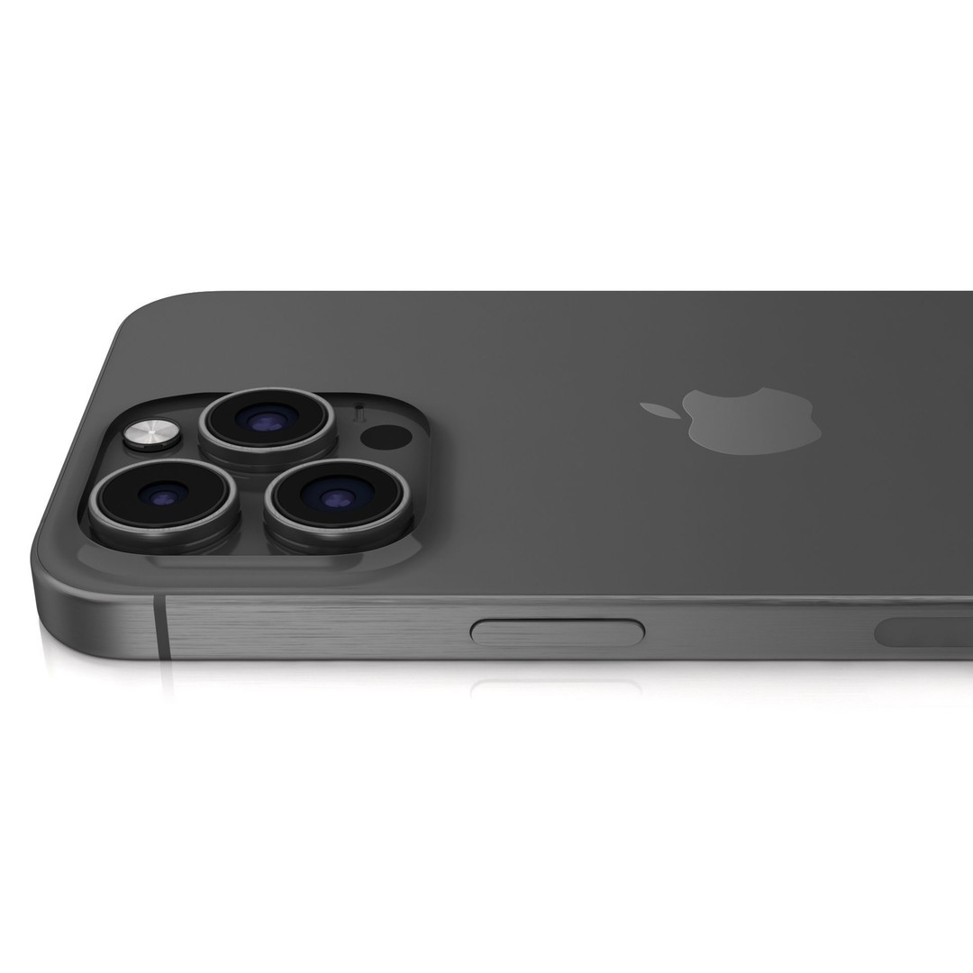 Apple iPhone 15 Pro Max Black Titanium 3D Model – High Poly PBR Asset, FBX, OBJ - View 10