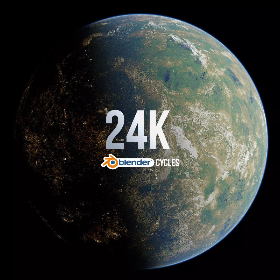 Planet Tveta 3D Model – Ultra-Realistic Space Asset, Blender - View 2