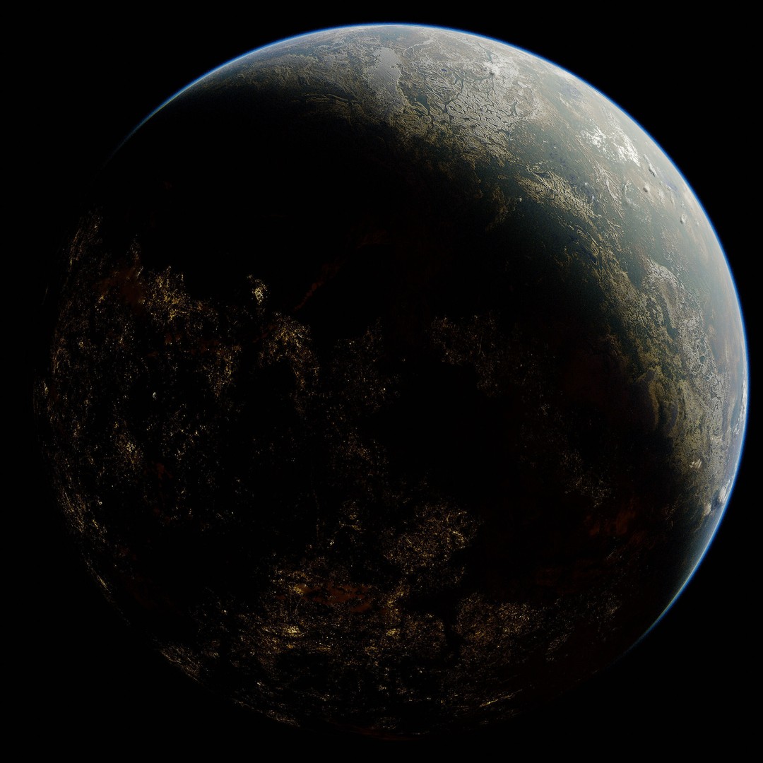 Planet Tveta 3D Model – Ultra-Realistic Space Asset, Blender - View 7