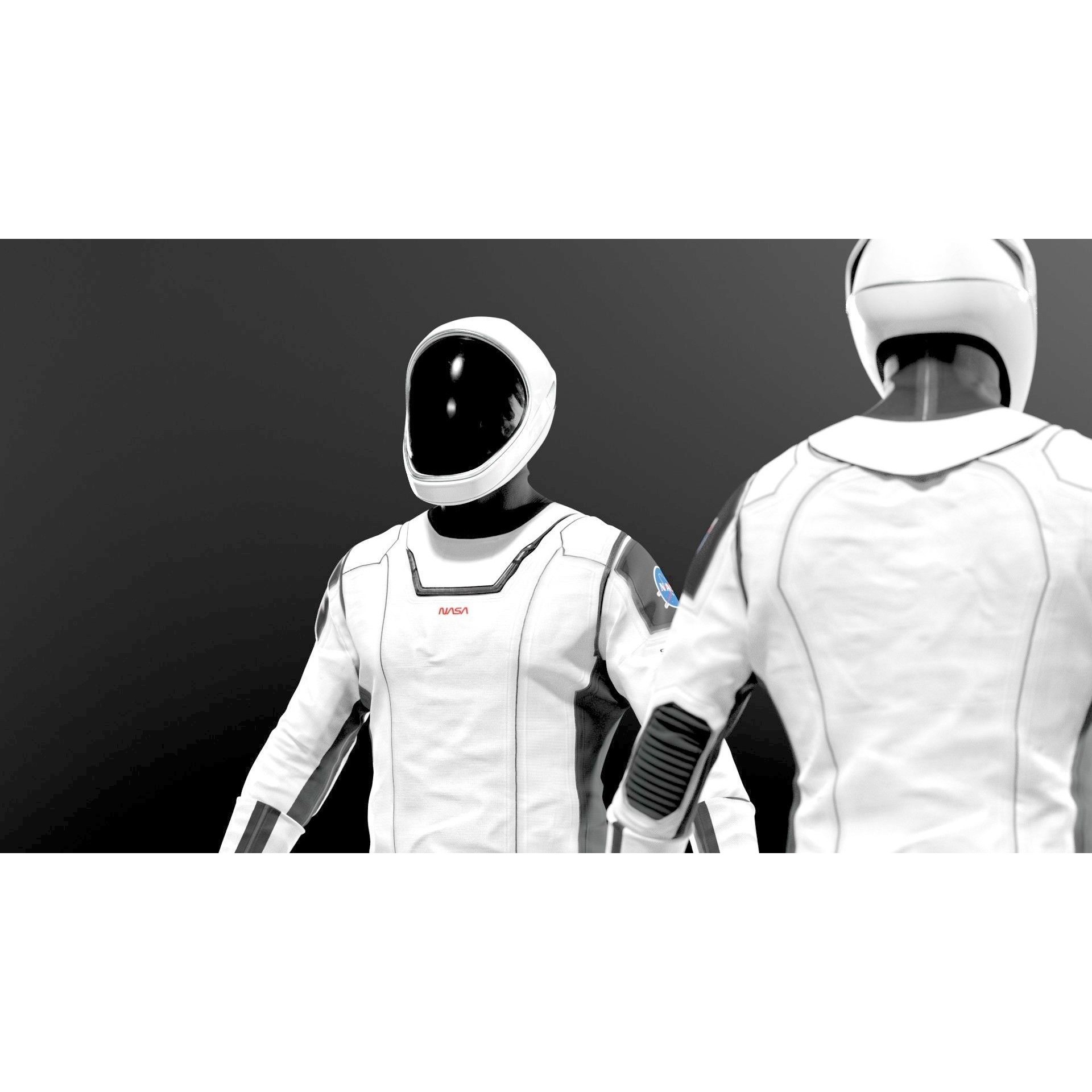 SpaceX Dragon Starman Spacesuit - High-Poly 3D Model - View 4