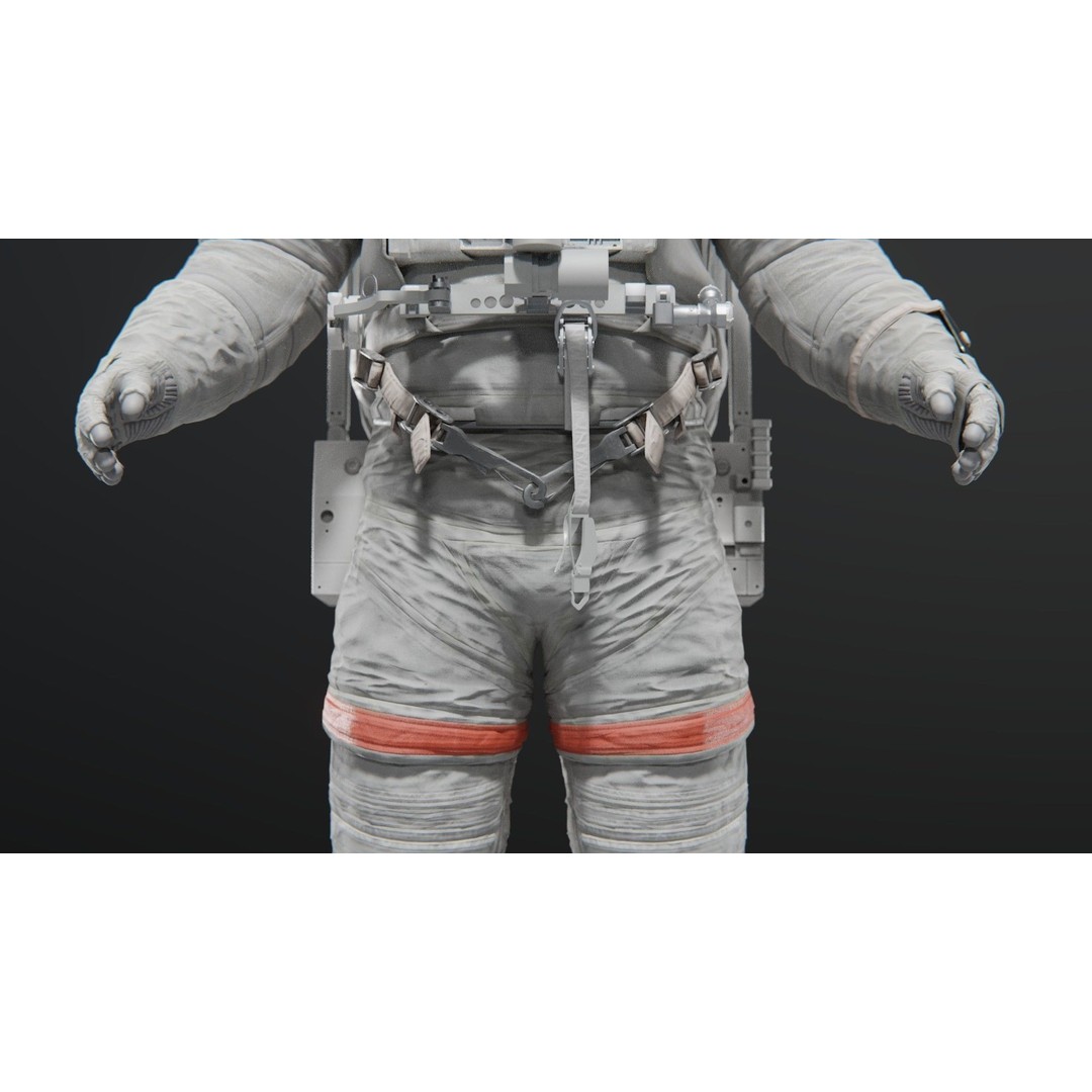 Astronaut EMU MMU Spacesuit 3D Model – Rigged PBR Character, Blender, FBX - View 10
