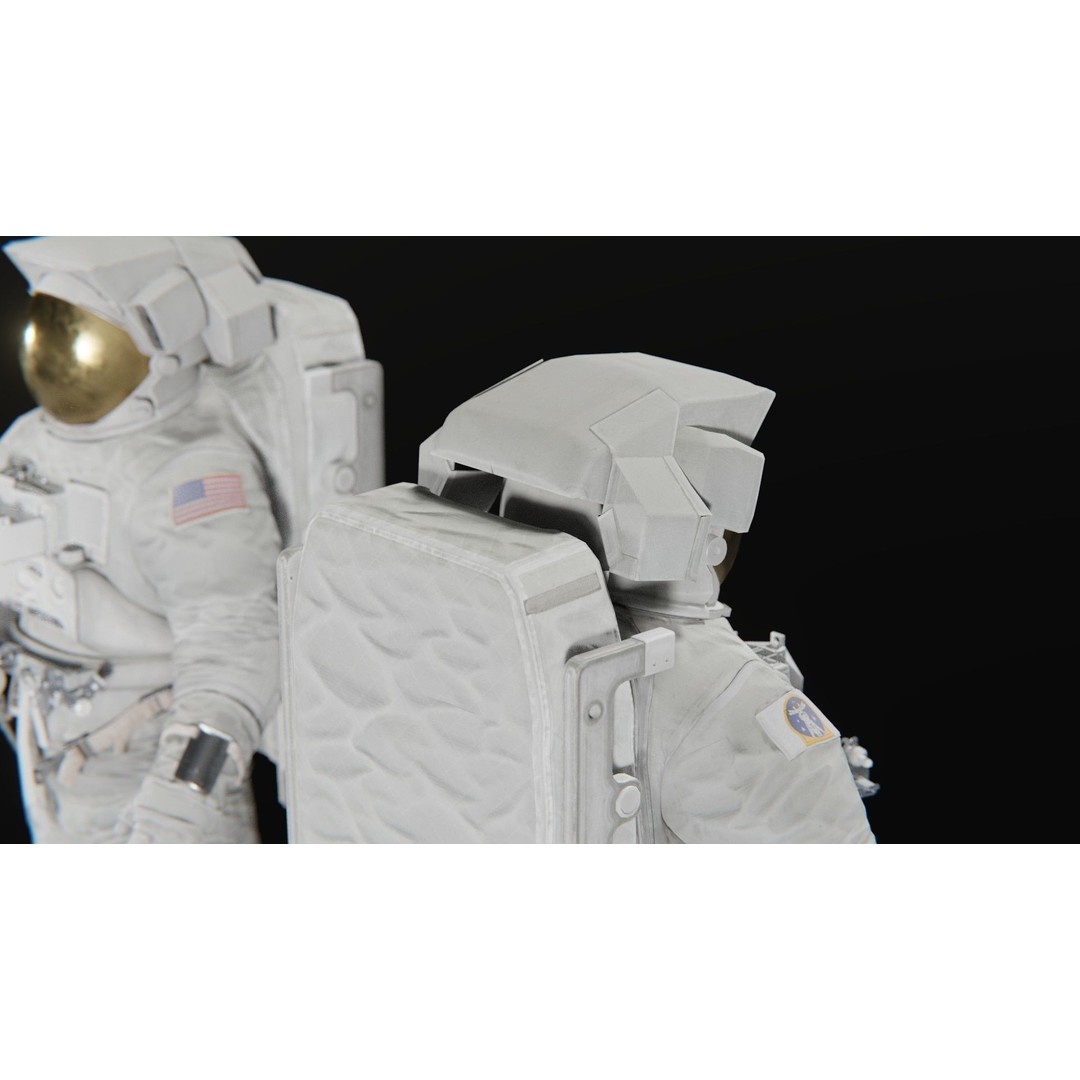 Astronaut EMU MMU Spacesuit 3D Model – Rigged PBR Character, Blender, FBX - View 13