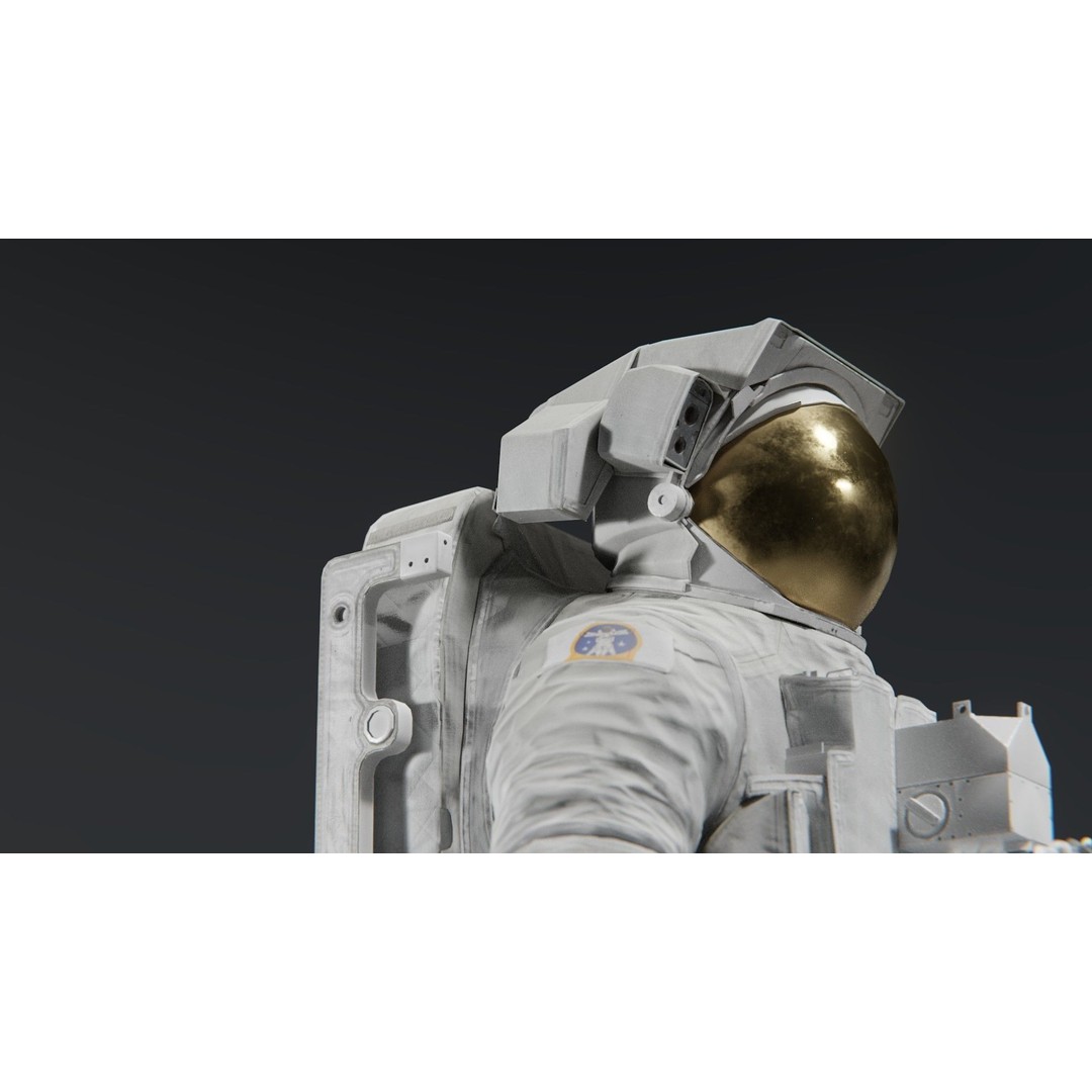 Astronaut EMU MMU Spacesuit 3D Model – Rigged PBR Character, Blender, FBX - View 14