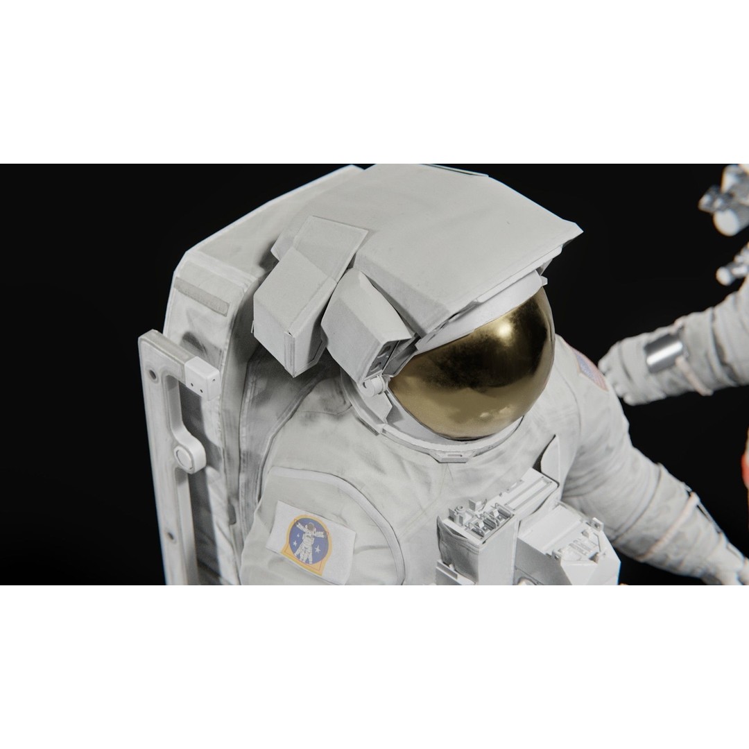 Astronaut EMU MMU Spacesuit 3D Model – Rigged PBR Character, Blender, FBX - View 15