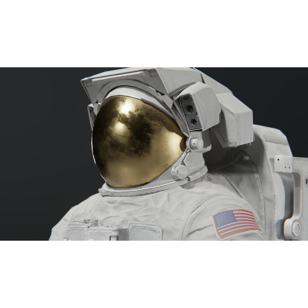 Astronaut EMU MMU Spacesuit 3D Model – Rigged PBR Character, Blender, FBX - View 16