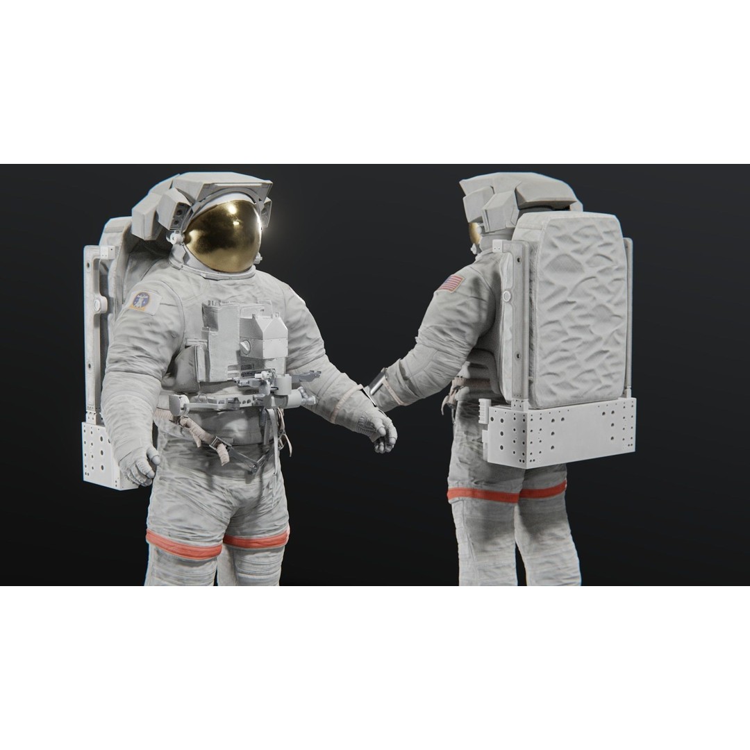 Astronaut EMU MMU Spacesuit 3D Model – Rigged PBR Character, Blender, FBX - View 20