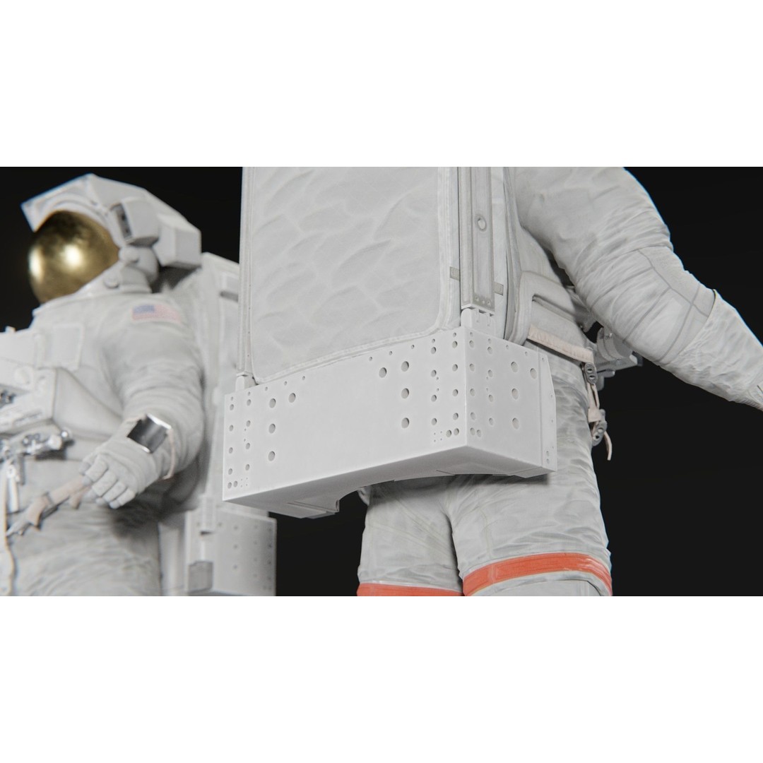 Astronaut EMU MMU Spacesuit 3D Model – Rigged PBR Character, Blender, FBX - View 21