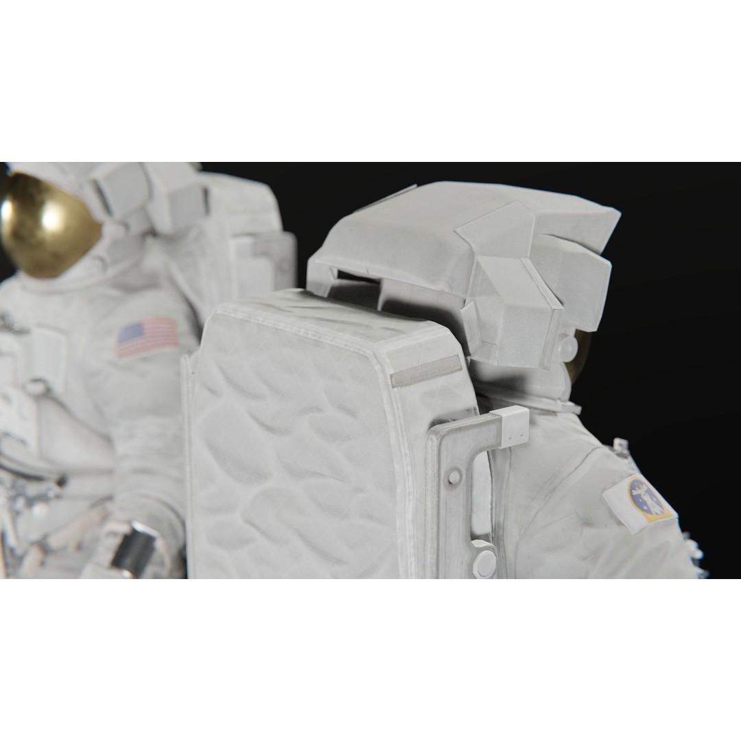 Astronaut EMU MMU Spacesuit 3D Model – Rigged PBR Character, Blender, FBX - View 22