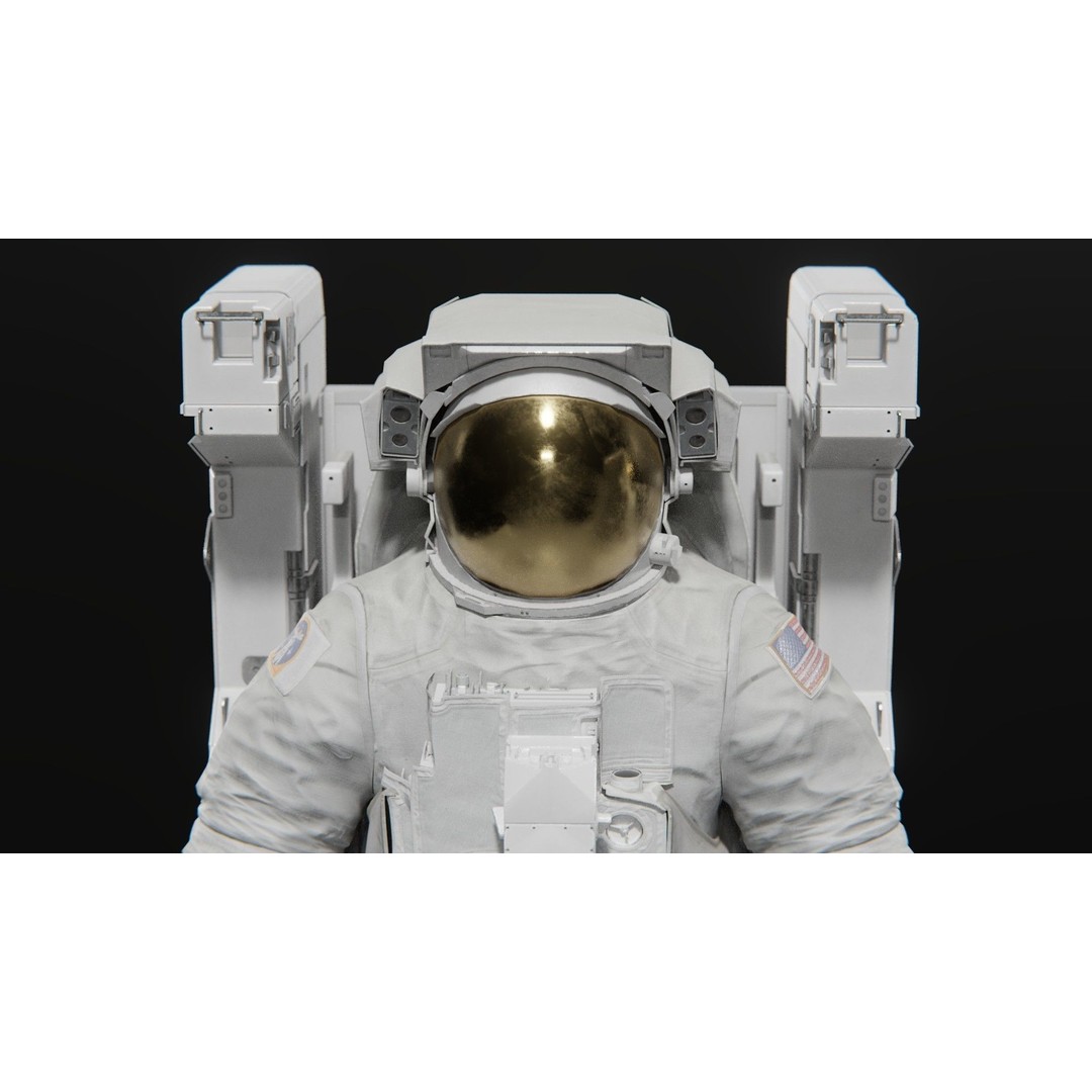 Astronaut EMU MMU Spacesuit 3D Model – Rigged PBR Character, Blender, FBX - View 27