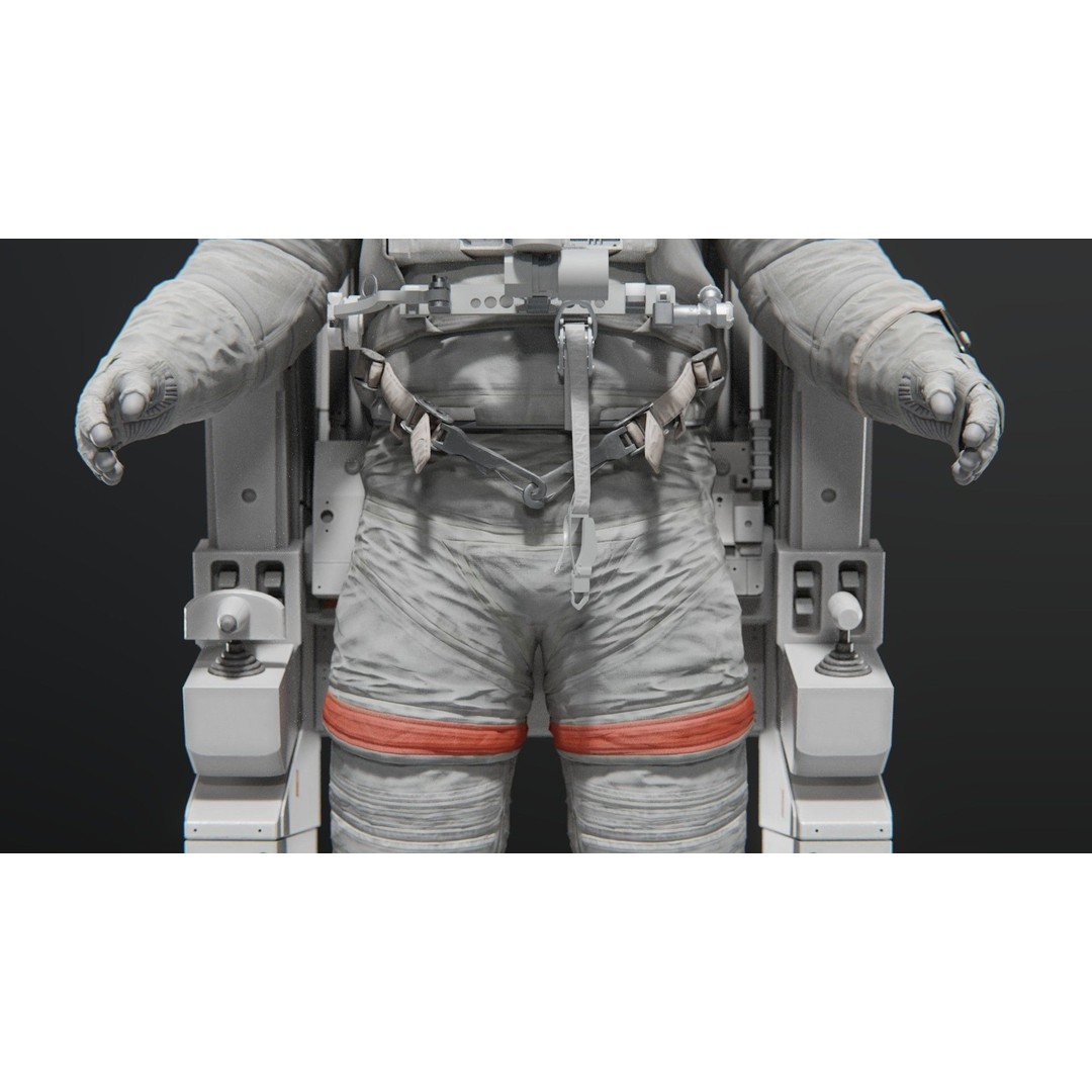 Astronaut EMU MMU Spacesuit 3D Model – Rigged PBR Character, Blender, FBX - View 28