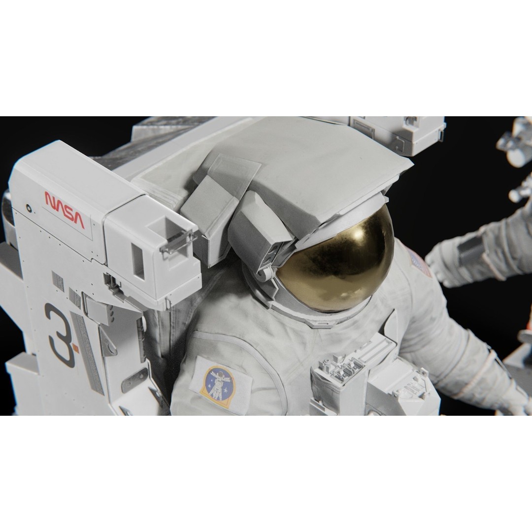 Astronaut EMU MMU Spacesuit 3D Model – Rigged PBR Character, Blender, FBX - View 33