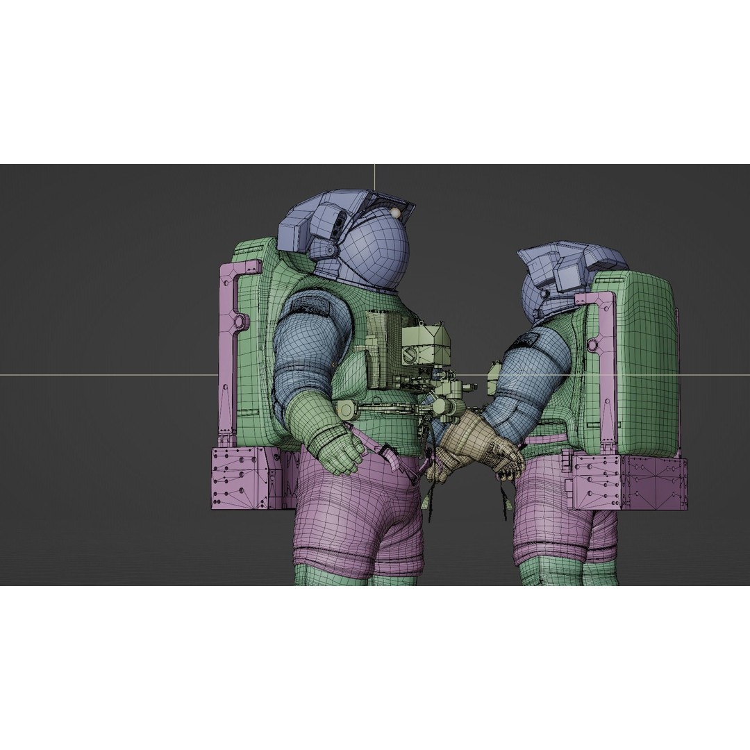 Astronaut EMU MMU Spacesuit 3D Model – Rigged PBR Character, Blender, FBX - View 38