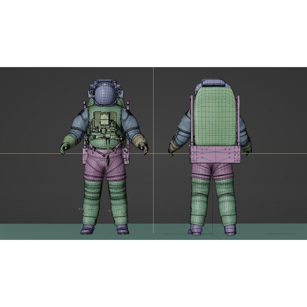 Astronaut EMU MMU Spacesuit 3D Model – Rigged PBR Character, Blender, FBX - View 39