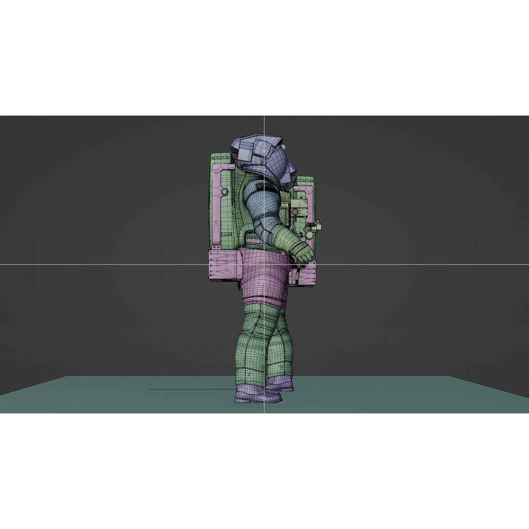 Astronaut EMU MMU Spacesuit 3D Model – Rigged PBR Character, Blender, FBX - View 40