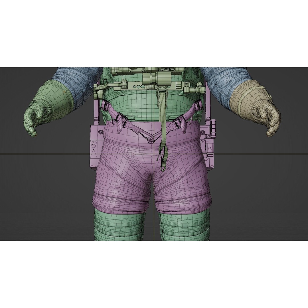 Astronaut EMU MMU Spacesuit 3D Model – Rigged PBR Character, Blender, FBX - View 42