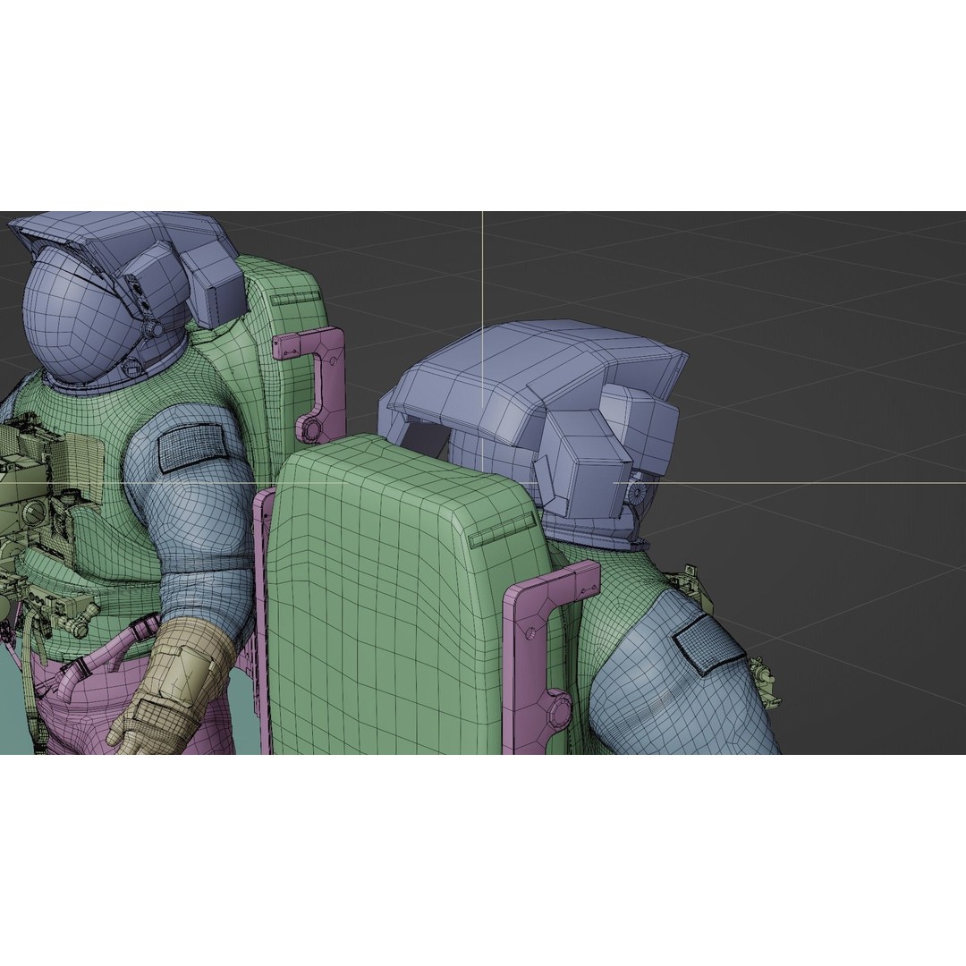 Astronaut EMU MMU Spacesuit 3D Model – Rigged PBR Character, Blender, FBX - View 45