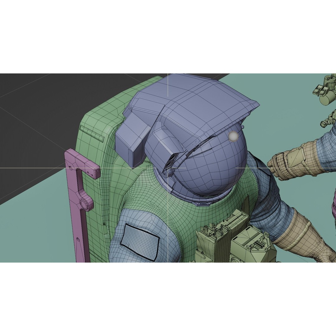 Astronaut EMU MMU Spacesuit 3D Model – Rigged PBR Character, Blender, FBX - View 47