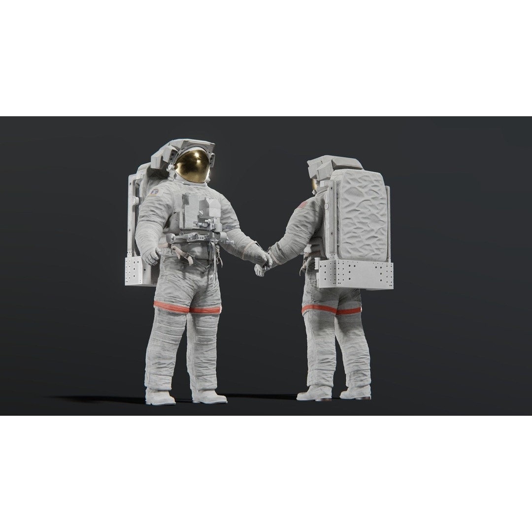 Astronaut EMU MMU Spacesuit 3D Model – Rigged PBR Character, Blender, FBX - View 5