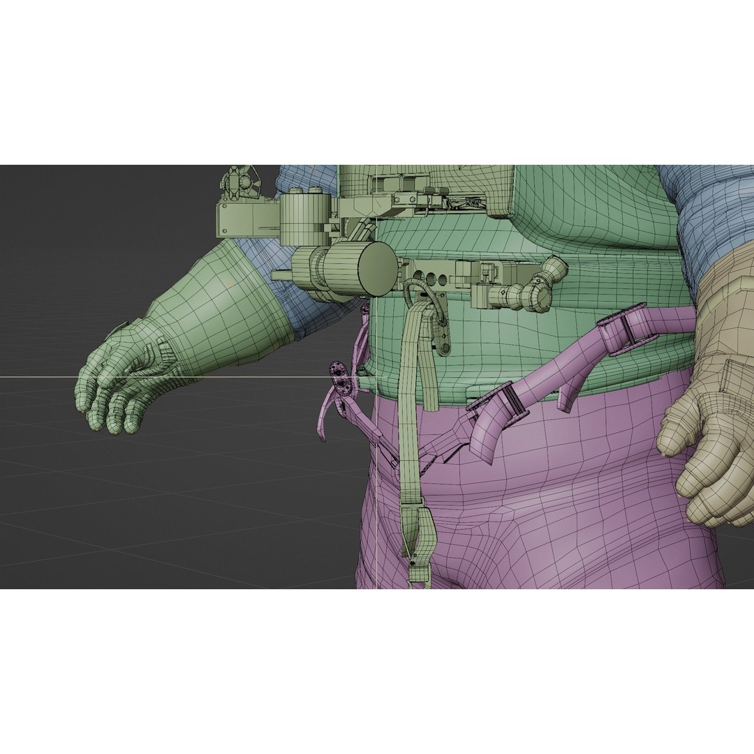Astronaut EMU MMU Spacesuit 3D Model – Rigged PBR Character, Blender, FBX - View 51