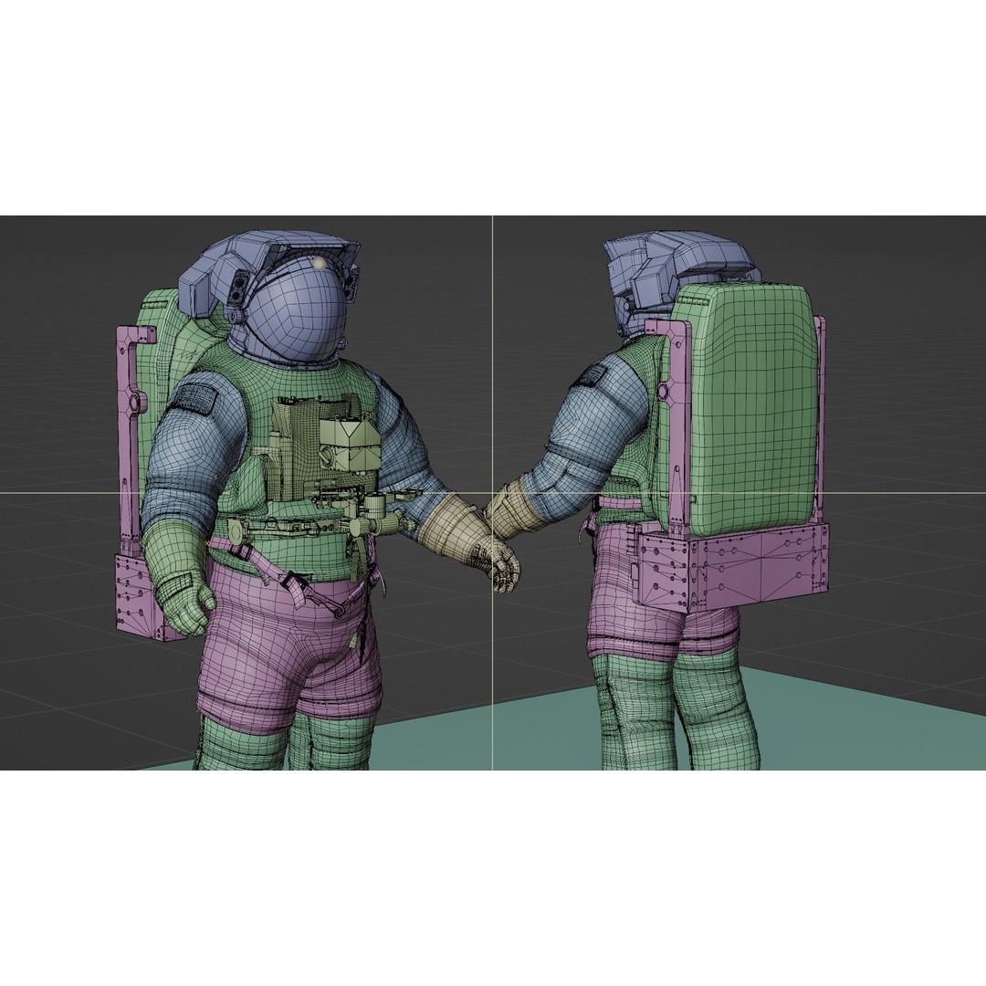 Astronaut EMU MMU Spacesuit 3D Model – Rigged PBR Character, Blender, FBX - View 52