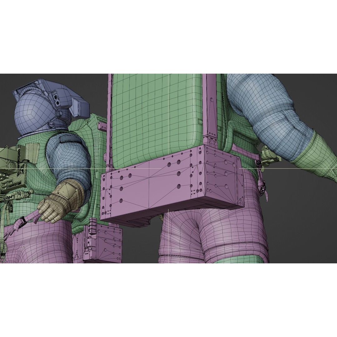 Astronaut EMU MMU Spacesuit 3D Model – Rigged PBR Character, Blender, FBX - View 53