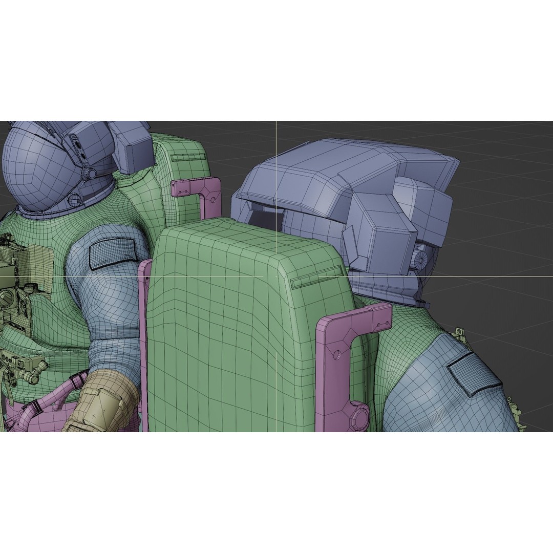 Astronaut EMU MMU Spacesuit 3D Model – Rigged PBR Character, Blender, FBX - View 54