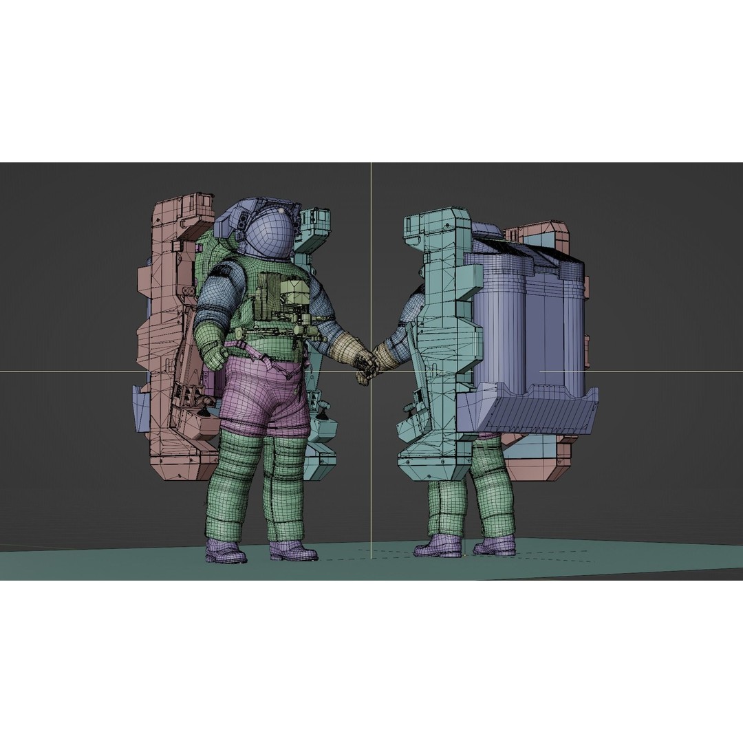 Astronaut EMU MMU Spacesuit 3D Model – Rigged PBR Character, Blender, FBX - View 55